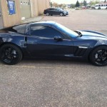 2013 Night race blue c corvette--tinted with 3M FX Premium 15% on the doors and 5% on the rear glass